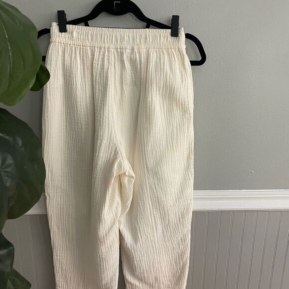 Madewell Gauze Ivory Wide Leg Pants Women's Size XXS Petite - Picture 10 of 11